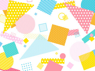 ポップでおしゃれな図形の背景素材