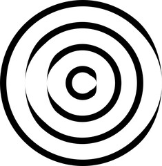 Concentric circles. Round line pattern