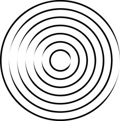 Concentric circles. Round line pattern