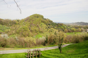 Fototapeta premium View from Romano d'Ezzelino on the mountains, Vicenza, Italy