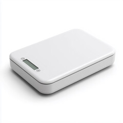Fototapeta premium A compact white digital kitchen scale