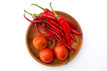 Red chili peppers and other spices to make chili paste. Chilli paste is a condiment made from...