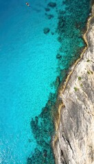 Clear Blue Sea and Rocky Shore