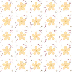 seamless floral pattern,minimalist flower set, abstract flower pattern 
