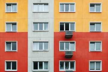 Fototapeta premium Suburban social housing block for low-income families