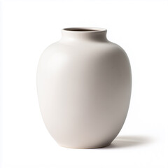 An empty ceramic flower vase with a matte finish