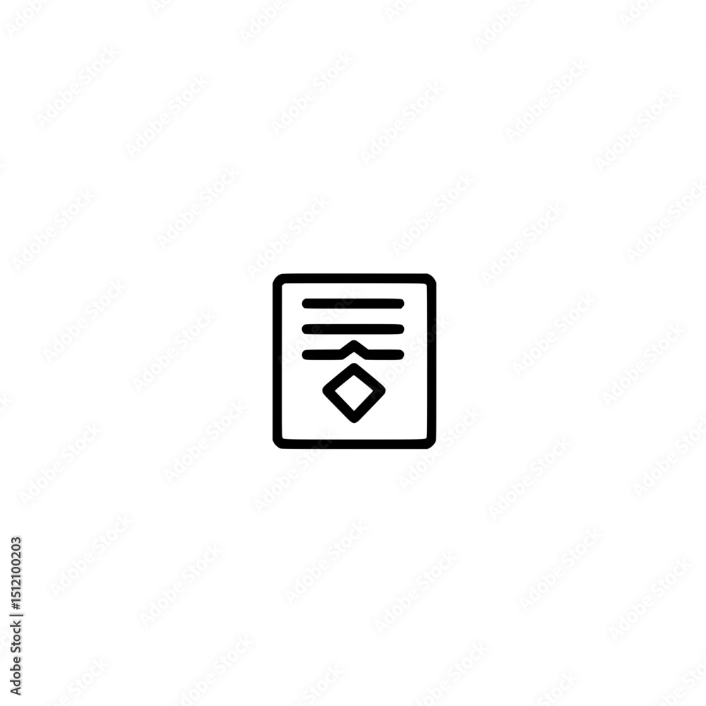 Poster database file icon in flat vector style