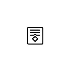 Database file icon in flat vector style
