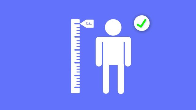 Measuring Height Body Icon , Height Test  