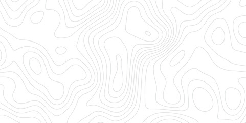 Topographic white and gery wavey contour line style map white background.
