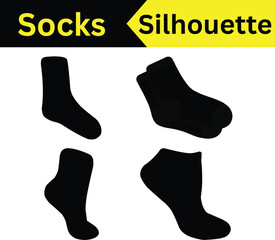 Socks Silhouette: A Collection of Four Different Sock Styles