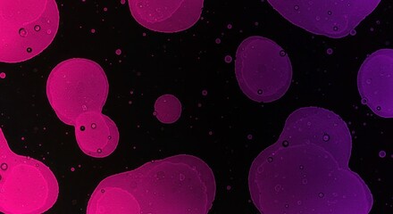 Bubbling Blooms Pink and purple blobs emerge