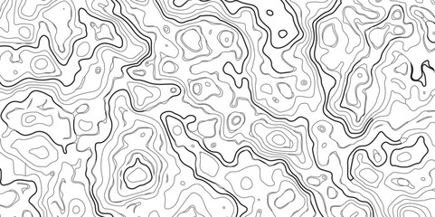 Abstract modern topography wavy contour map line and vintace tarrain patch texture grid line wallpaper map white background.
