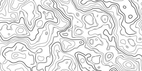 Abstract modern topography wavy contour map line and vintace tarrain patch texture grid line wallpaper map white background.
