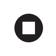 Stop music audio editable icon vector illustrator