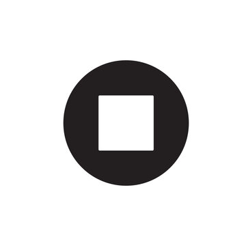 Stop music audio editable icon vector illustrator