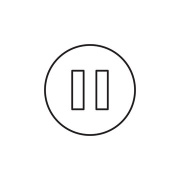 Editable Pause icon vector illustrator