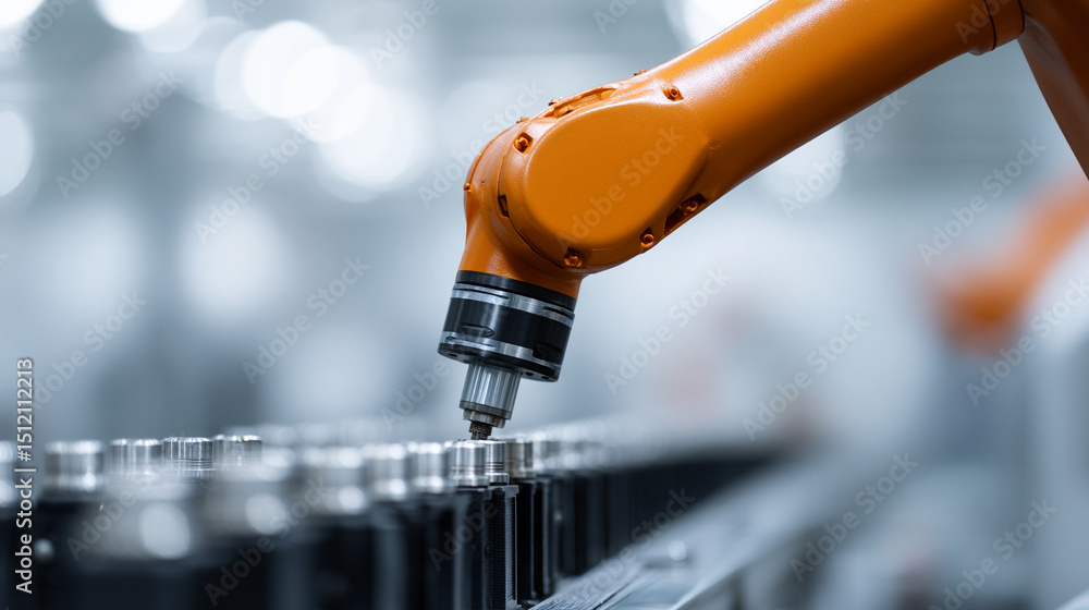 Poster robotic arm automation factory technology industry precision metal assembly manufacturing production