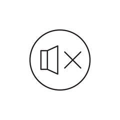 Editable mute icon vector design illustrator