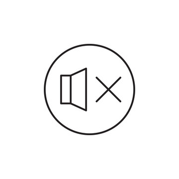 Editable mute icon vector design illustrator