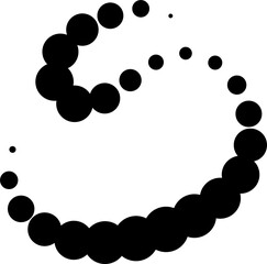 Bold dotted wave line shapes set