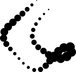 Bold dotted wave line shapes set