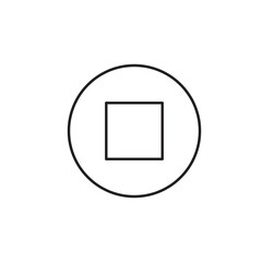 Stop music audio editable icon vector illustrator