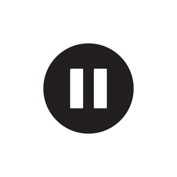 Editable Pause icon vector illustrator