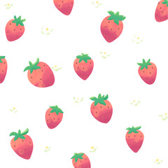 seamless pattern with strawberries