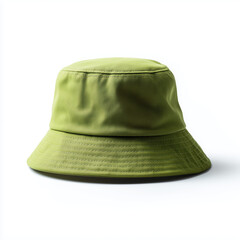 Fototapeta premium Lime Green Bucket Hat - Stylish and Comfortable , white background cut out PNG