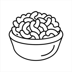 Macaroni and Cheese Line Art Drawing