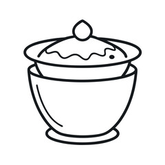 Milk Punch Outline Vector Illustration