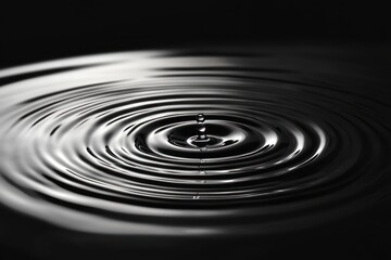 Black water surface ripple with sunlight effect