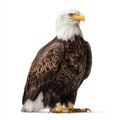 Obraz premium Majestic American Eagle Portrait , white background cut out PNG