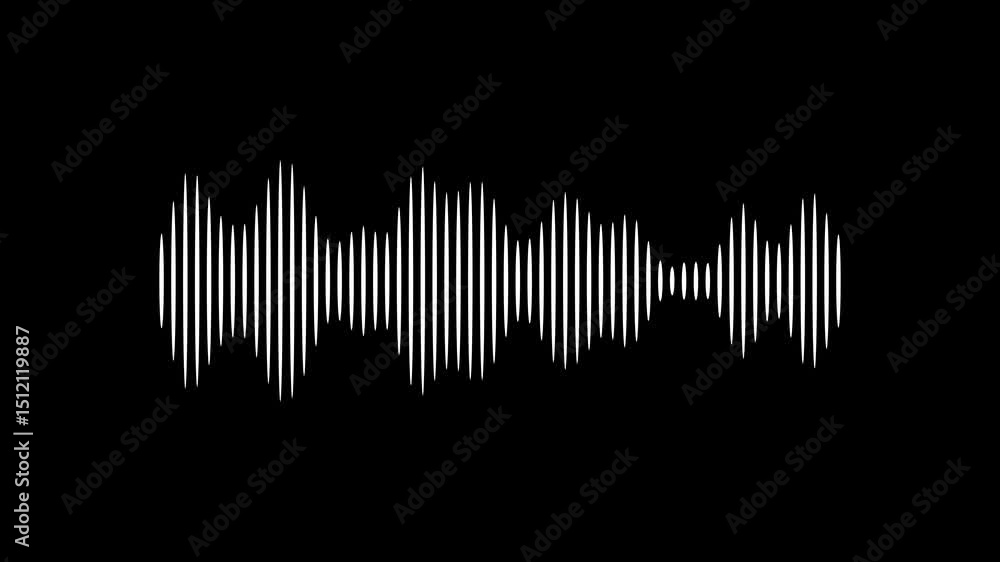 Poster dynamic equalizer visual effect, animated sound wave spectrumanimated sound wave spectrum. white aud