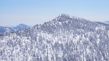 snow covered mountains