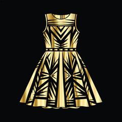 Fashionable Women's Dress Logo | Modern Beauty Fashion Vector for Trendy Clothing Brand. Creative Women's Dress Logo Design | Fashionable Beauty Fashion Vector Illustration for Stores.