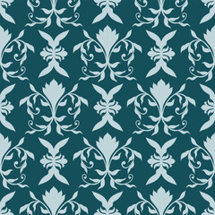 Fototapeta premium Colorful vintage floral fabric pattern for printing on fabrics, pillows, blankets, scarves.