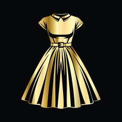 Fashionable Women's Dress Logo | Modern Beauty Fashion Vector for Trendy Clothing Brand. Creative Women's Dress Logo Design | Fashionable Beauty Fashion Vector Illustration for Stores.