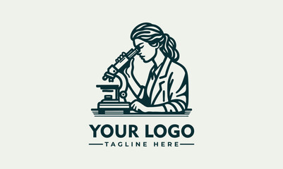 Female scientist observed specimen through microscope while recording results in laboratory environment. Science concept
