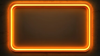 Fototapeta premium A glowing neon frame with a dark background creates a striking visual effect, perfect for advertisements, social media graphics, or as a decorative element in design projects,