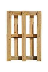 Wooden Pallet isolated white background.