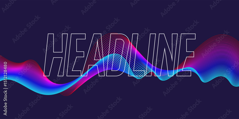 Poster a simple, elegant background with wavy lines. abstract illustration for the presentation and placeme