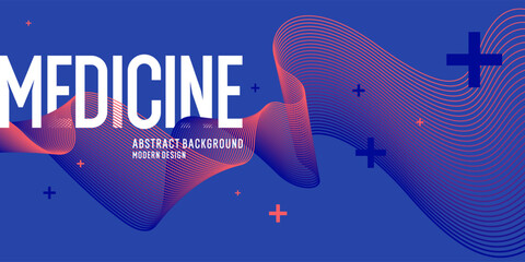Poster for medical clinics. An illustration on the topic of the healthcare system. Abstract background, design elements. Health and treatment. A template for posting information.