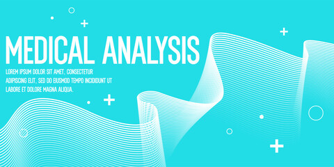 A template for posting information. Abstract background for healthcare and blood donation. Health and treatment. Poster for medical clinics. An illustration on the topic of medical analysis.