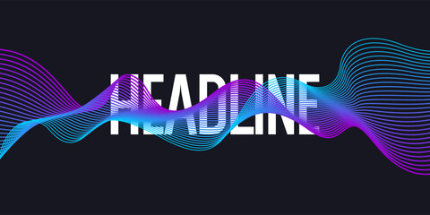 A design element. Vector graphics. Abstract illustration for the presentation and placement of various text information. A simple, elegant background with wavy lines.