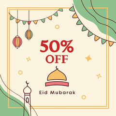 Eid-al-adha Sale banner stock illustration