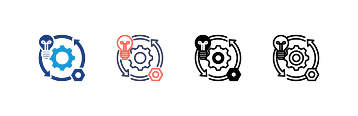 Operation icon set multiple style collection