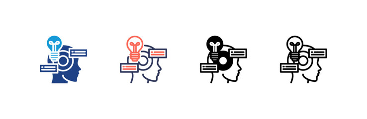 Insight icon set multiple style collection