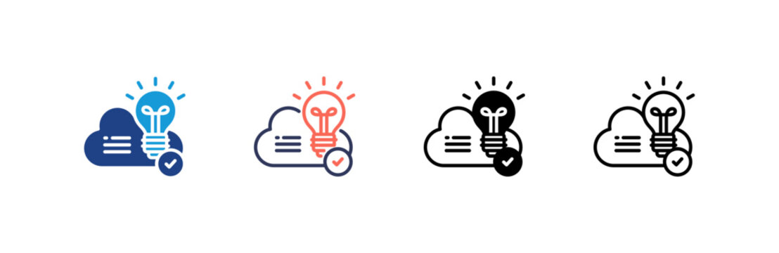 Solution icon set multiple style collection